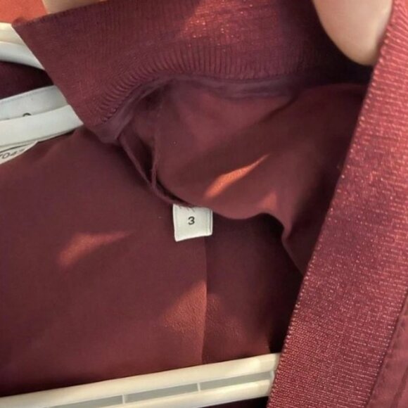 Sandro maroon V-neck long sleeve top size 3 - Picture 5 of 6